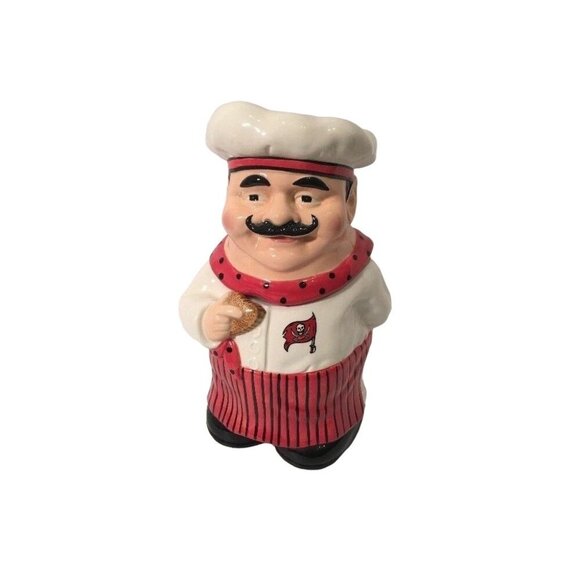 Tampa Bay Buccaneers Chef Cookie Jar NFL 2004 Ceramic Memory Company 11 1/2" - Picture 1 of 12